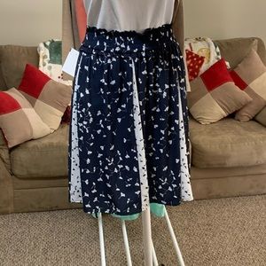 Blue and white skirt